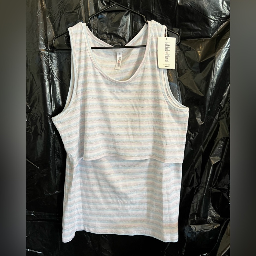 Latched Mama Ribbed Nursing Tank 1X